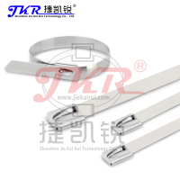 捷凯锐(JKR)304不锈钢滚珠自锁式扎线带 19*2700mm 捆扎带 船用金属捆扎带 标牌电缆扎带