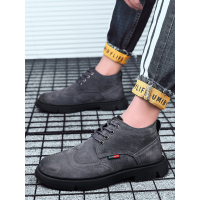 英伦班纳(ENLEN&BENNA)2019秋冬季英伦男士高帮鞋休闲时尚马丁靴男鞋厚底小坡跟男工装鞋加绒棉鞋