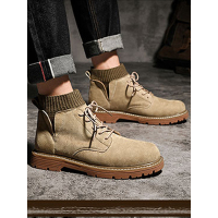 英伦班纳(ENLEN&BENNA)男鞋秋冬季休闲高帮马丁靴男2019新款潮流百搭复古英伦风工装靴子