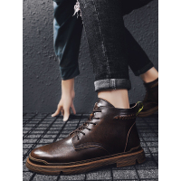 英伦班纳(ENLEN&BENNA)秋冬季马丁靴男高帮工装鞋中帮潮男靴英伦风沙漠短靴