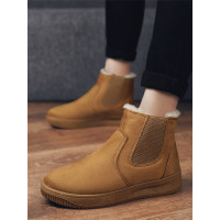 英伦班纳(ENLEN&BENNA)雪地靴短筒棉鞋男冬季保暖加绒男士高帮鞋面包鞋