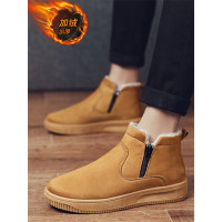 英伦班纳(ENLEN&BENNA)男鞋冬季中帮棉鞋男加绒加厚保暖东北雪地靴男高帮棉靴
