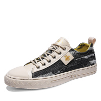 英伦班纳(ENLEN&BENNA)新款夏季潮流时尚百搭水洗牛仔布休闲板鞋