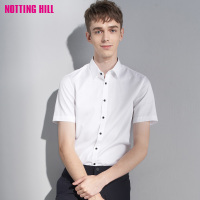 诺丁山男士棉桑蚕丝白衬衫短袖ND680070