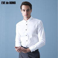 EVE de UOMO/依文白衬衫男长袖秋季商务休闲立领衬衫EC750060