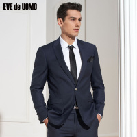 依文男装新款西服商务正装羊毛西装上衣时尚戗驳领外套EA570702