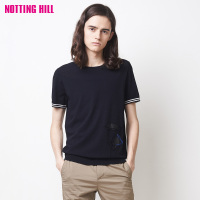 诺丁山2019新款男士短袖T恤圆领大嘴鸟针织衫半袖T恤NF680292