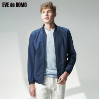 依文新款男士夹克拼接休闲茄克舒适棒球领 夹克外套男EG580281