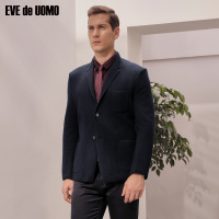 依文商务职业立领西装上衣无开衩多粒扣圆下摆单西外套