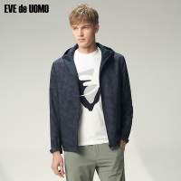 依文商务连帽茄克外套男短款夹克时尚休闲男士夹克