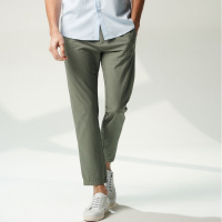 依文男士休闲裤时尚微弹泡泡纱透气舒适束口小脚裤