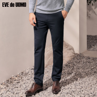 依文男装秋冬男裤子 休闲裤 宽松 直筒男裤子秋冬 厚款