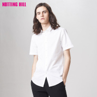 诺丁山2019短袖衬衫男商务正装男士白色半袖衬衣ND680051