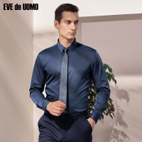 依文专柜同长袖衬衫男士 尖领衬衣 纯色 商务正装