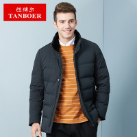 坦博尔加厚羽绒服2019冬季新款立领男士时尚羽绒外套上衣TA18557