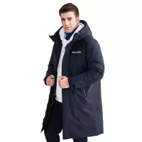 坦博尔2020新品鹅绒羽绒服男中长款时尚保暖加厚冬装外套TA201789