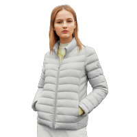 坦博尔薄款羽绒服女轻薄短款2021年春夏新款外套立领时尚黑色轻便外套