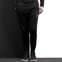 Brloote/巴鲁特男士羊毛休闲裤 束脚九分裤时尚宽松小脚裤子长裤 秋冬 黑色