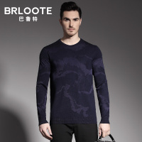 Brloote/巴鲁特男士羊毛衫男修身圆领休闲针织衫毛衣 秋冬装