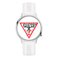 GUESS品牌经典白红石英腕表+V1003M2