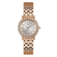 GUESS水晶华美银金拼色盘石英腕表W1062L3