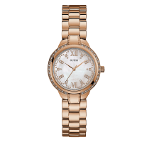 GUESS闪耀小表盘水晶石英腕表W1016L3