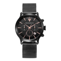 玛莎拉蒂MASERATI经典演绎全黑色男士石英腕表R8873618006