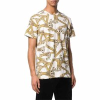 VERSACE 范思哲 奢侈品 19新款男士棉质巴洛克花纹圆领短袖T恤 B3GTB7R0 S0503 003