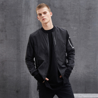 龙狮戴尔 春秋季潮牌夹克男立领外套 青年男装休闲外套棒球服上衣