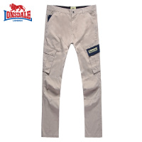 Lonsdale龙狮戴尔2019春秋户外运动裤休闲裤 纯棉水洗直筒长裤男