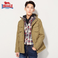 LONSDALE龙狮戴尔户外男士三合一冲锋衣秋冬装旅行夹克连帽外套