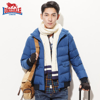龙狮戴尔2019秋冬新款羽绒服男加厚连帽青年修身保暖外套男装冬装