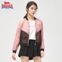 龙狮戴尔2019春季新款女士立领夹克户外运动拼接透气防晒休闲外套