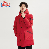 龙狮戴尔2019秋冬新款加厚羽绒服男中长款连帽防风保暖韩版外套潮