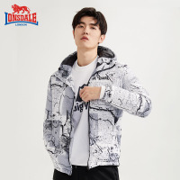 龙狮戴尔2019冬季新款连帽羽绒服加厚保暖防风防寒短款羽绒外套潮