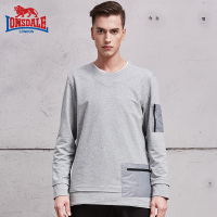 龙狮戴尔2019春季圆领长袖套头卫衣男运动款上衣男装外套