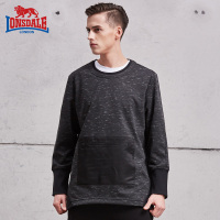 龙狮戴尔2019春季圆领长袖套头卫衣男中长款运动款上衣潮