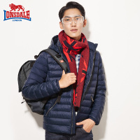 龙狮戴尔秋冬新款户外羽绒服男立领连帽短款轻薄修身青年男装外套