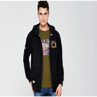 LONSDALE龙狮戴尔2019正品秋冬新款男士抓绒服 户外保暖开衫外套