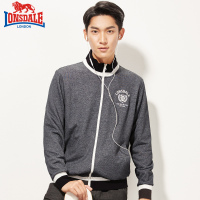 龙狮戴尔春季新款男士针织立领运动卫衣 青年修身开衫休闲外套潮
