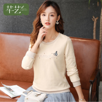芊艺长袖宽松卫衣女秋装2019新款韩版原宿风ins超火的上衣打底衫10542