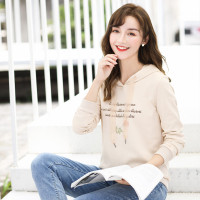 芊艺时尚休闲连帽卫衣女秋装2019新款韩版原宿风套头刺绣长袖上衣10770