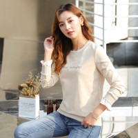 芊艺时尚刺绣长袖卫衣女秋装2019新款韩版原宿风圆领套头上衣10586