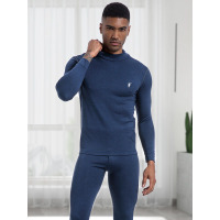 POLO SPORT男士加厚起绒半高领保暖内衣套装