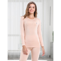 POLO SPORT女士圆领蕾丝花边保暖内衣套装