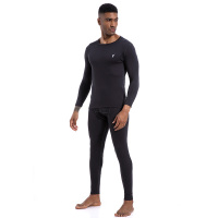 POLO SPORT男士加厚起绒圆领保暖内衣套装