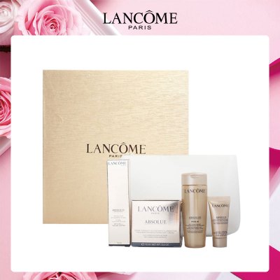 兰蔻(LANCOME)菁纯乳霜(轻盈)15ml+菁纯精华乳5ml+菁纯防晒10ml+菁纯玫瑰水50ml+化妆包