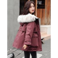 高梵派克羽绒服女中长款2019冬季新款时尚宽松韩版大毛领加厚外套