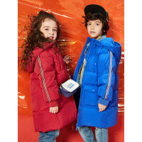 高梵儿童羽绒服男童女童中长款2019新款洋气加厚大童冬季正品品牌G1180062