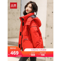 高梵2019新款羽绒服女短款韩版宽松bf风时尚冬季保暖工装外套潮流